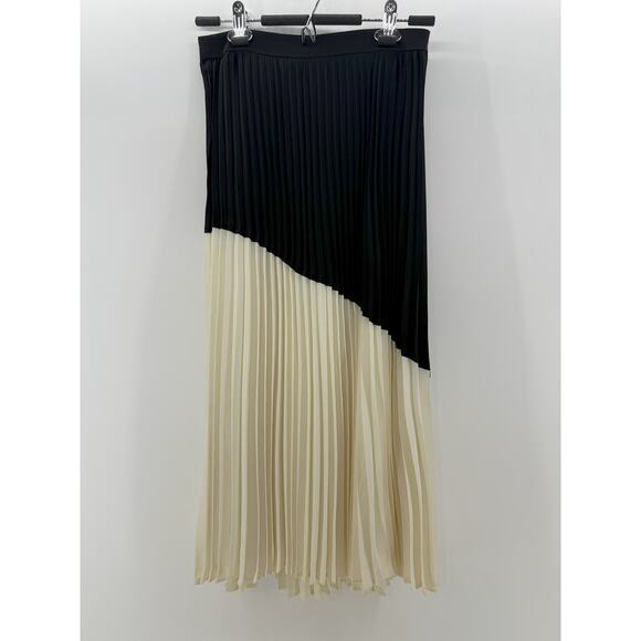 Express Womens Pleated Color Block Maxi Skirt - XS - Picture 1 of 5